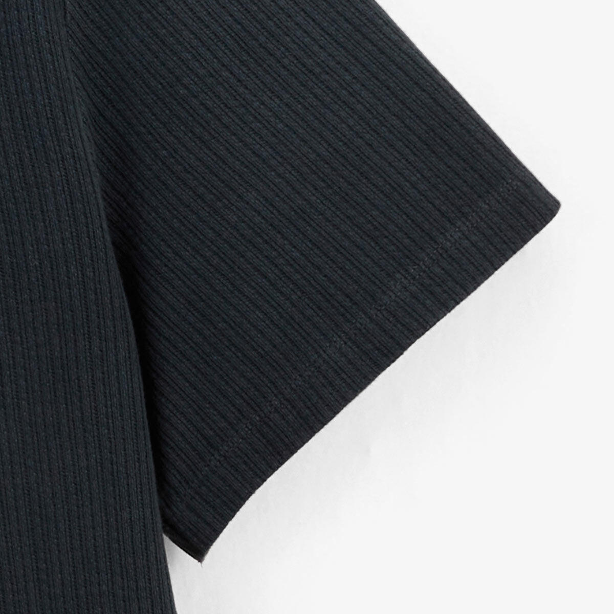 Camisa de manga corta de algodón jacquard gris carbón 4/6