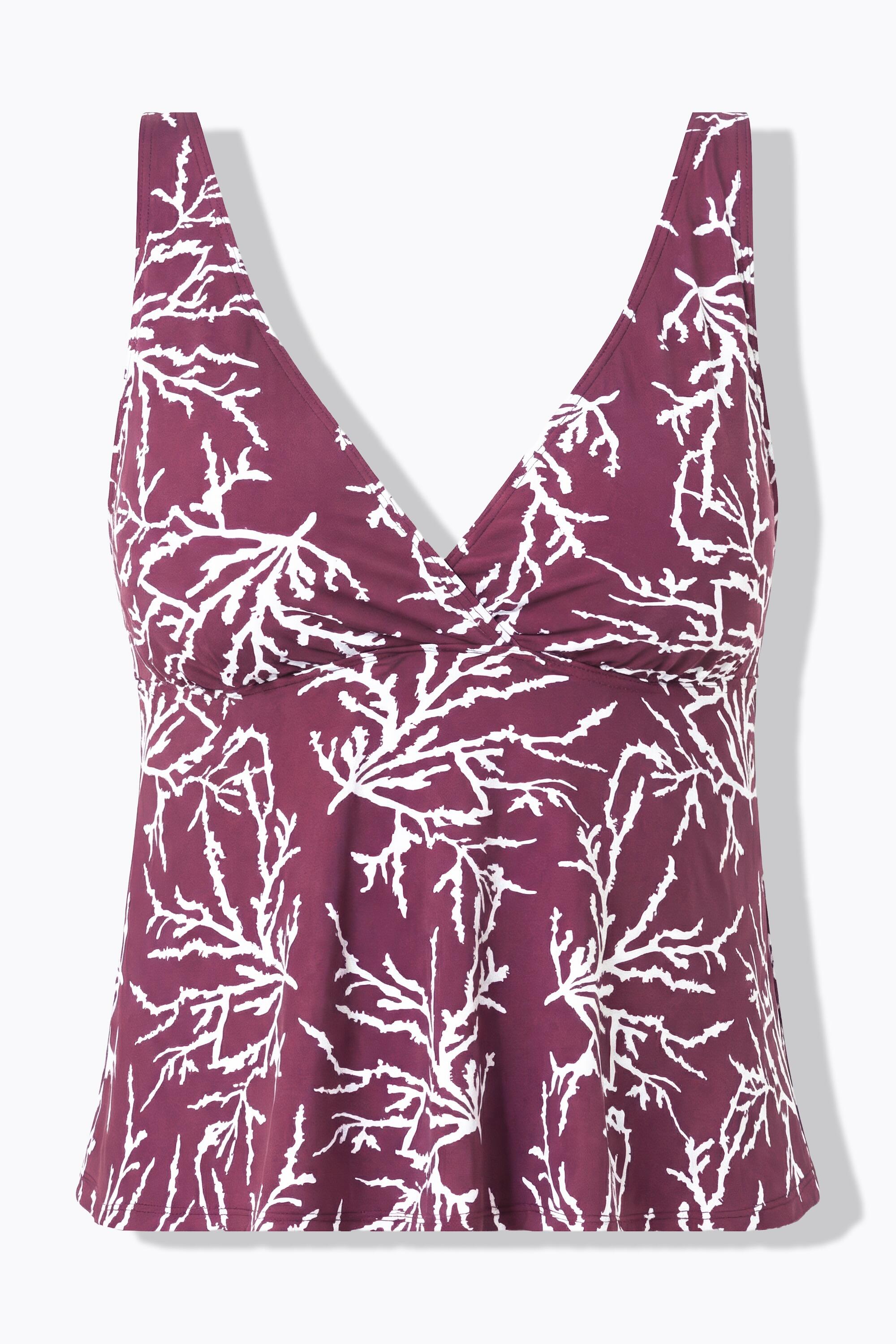 Femme Haut de bikini avec bonnets souples drapé et imprimé all-over 4/4