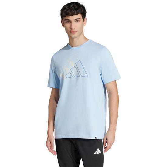 Koszulka męska adidas M T Fill Tee błękitna