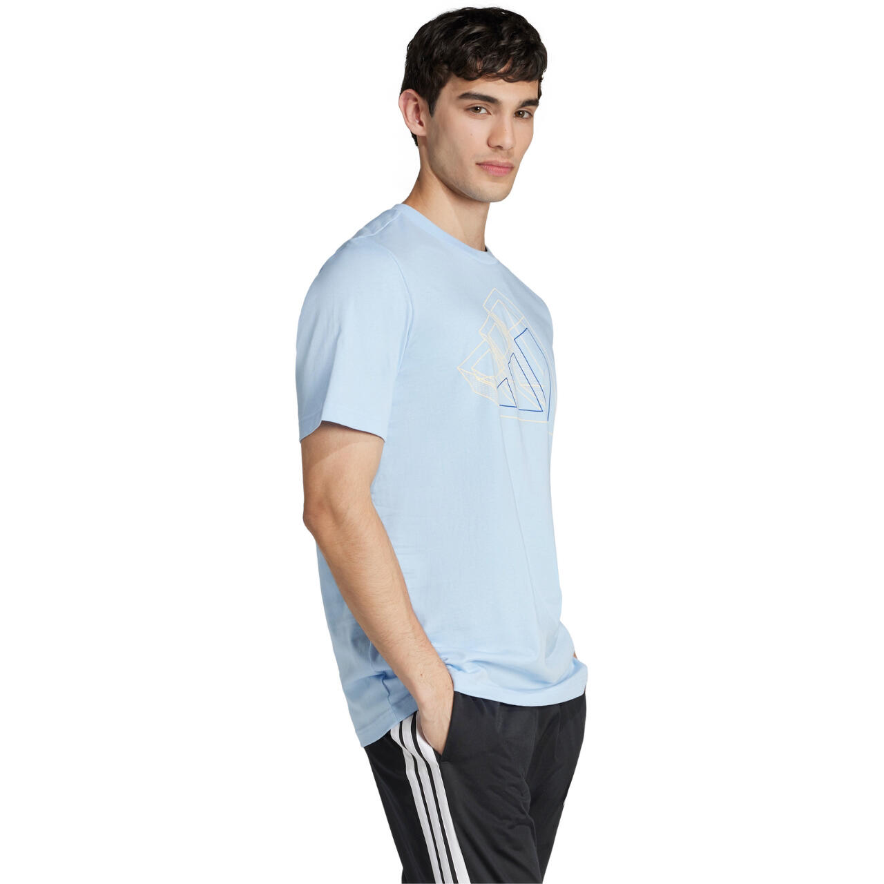 ADIDAS Herren Langarm-T-Shirt, 100% Baumwolle, Camouflage-Logo 4/6