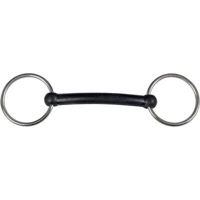 Mors met 2 ringen voor paard in rubber horseguard