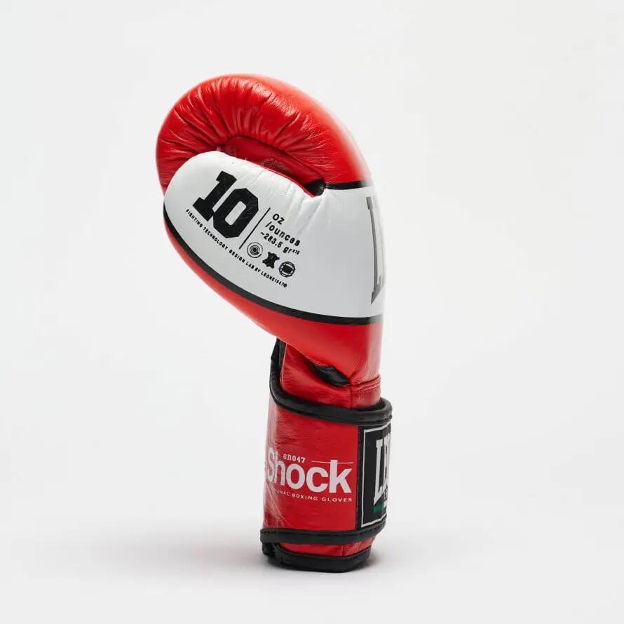 Gants de Boxe - Shock, Leone -  10 Oz -  Rouge - Matière : list: Cuir|Cuir PU 2/7