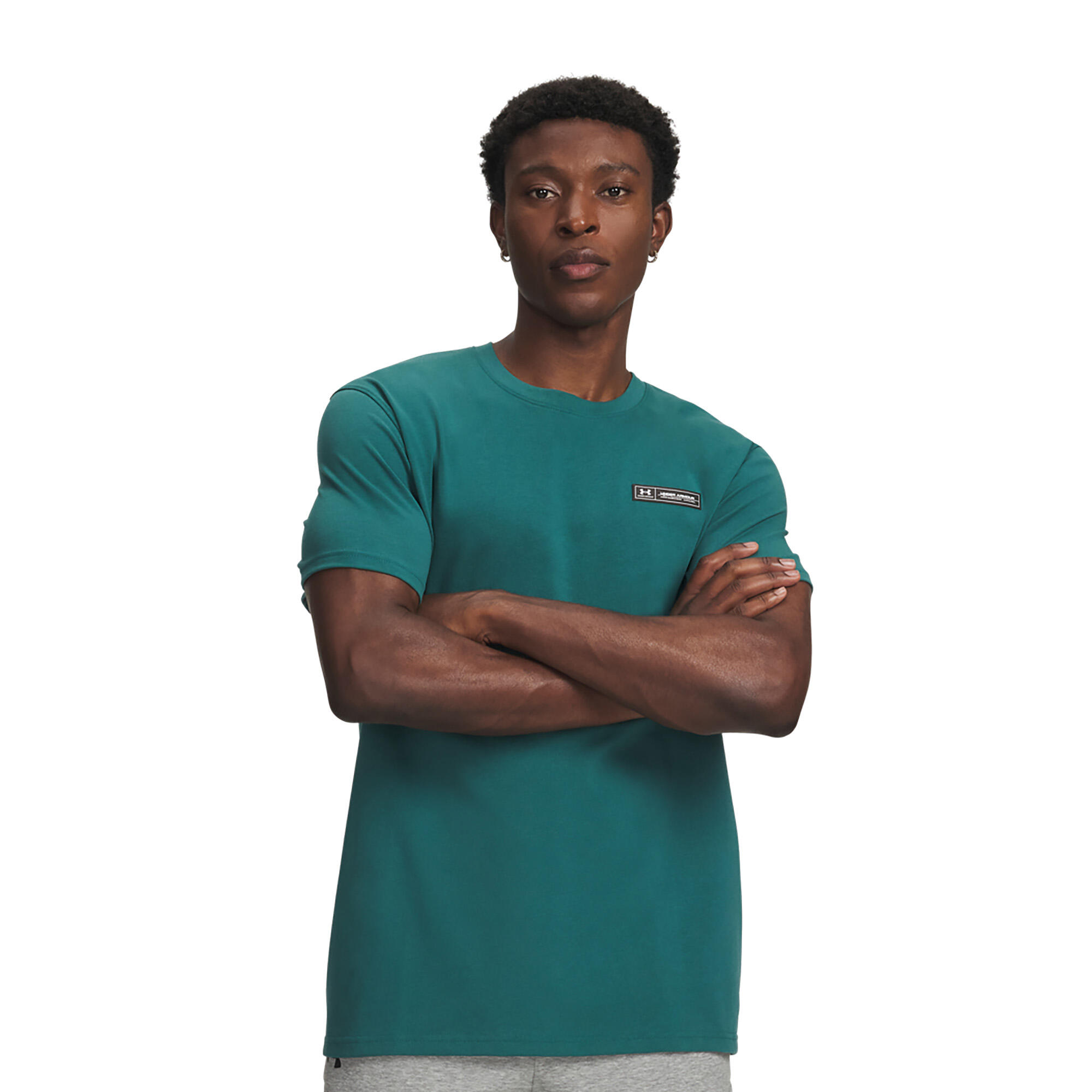 Camiseta masculina Under Armour HW Armour Label verde estante/negro 2/3