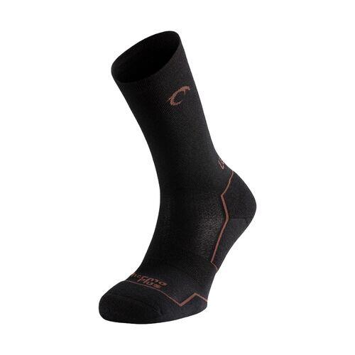 Calcetines Negros Lurbel Agres Five Negro Marrón Cálidos y Cómodos 3/4