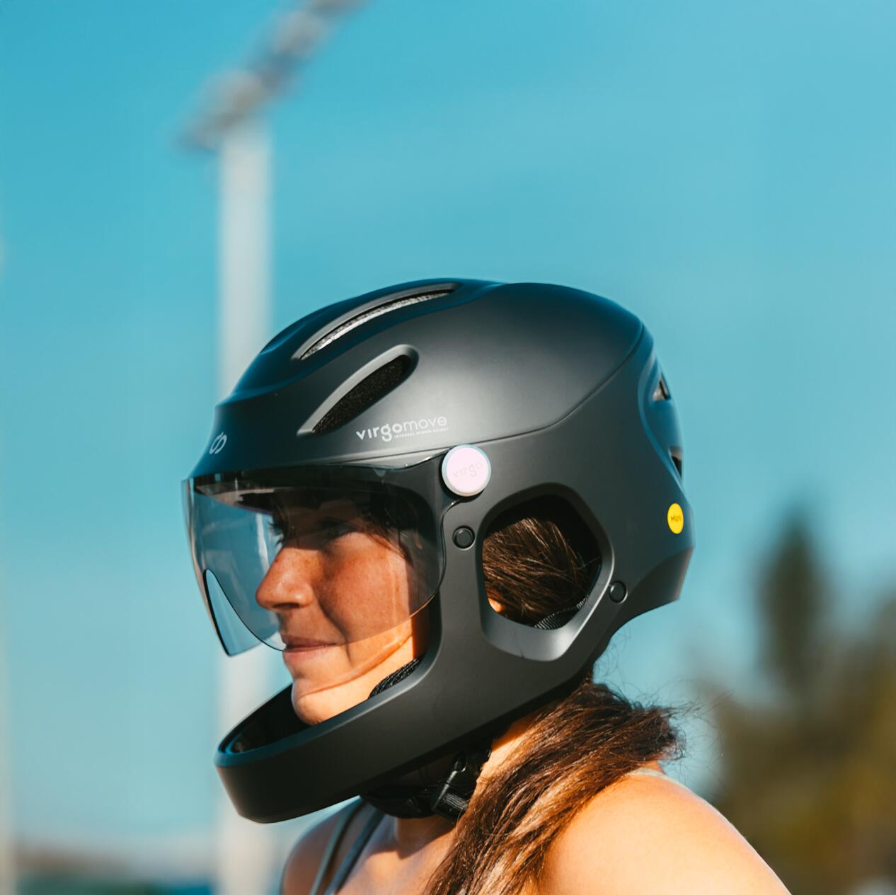 Virgo Integral Mips Noir - Casque Intégral Urbain avec visière et phare arrière 4/9