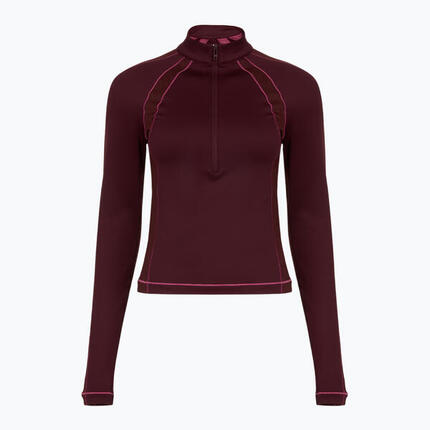 T-shirt femme Under Armour ColdGear Textured 1/2 Zip foncé