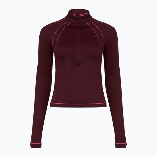 T-shirt femme Under Armour ColdGear Textured 1/2 Zip foncé