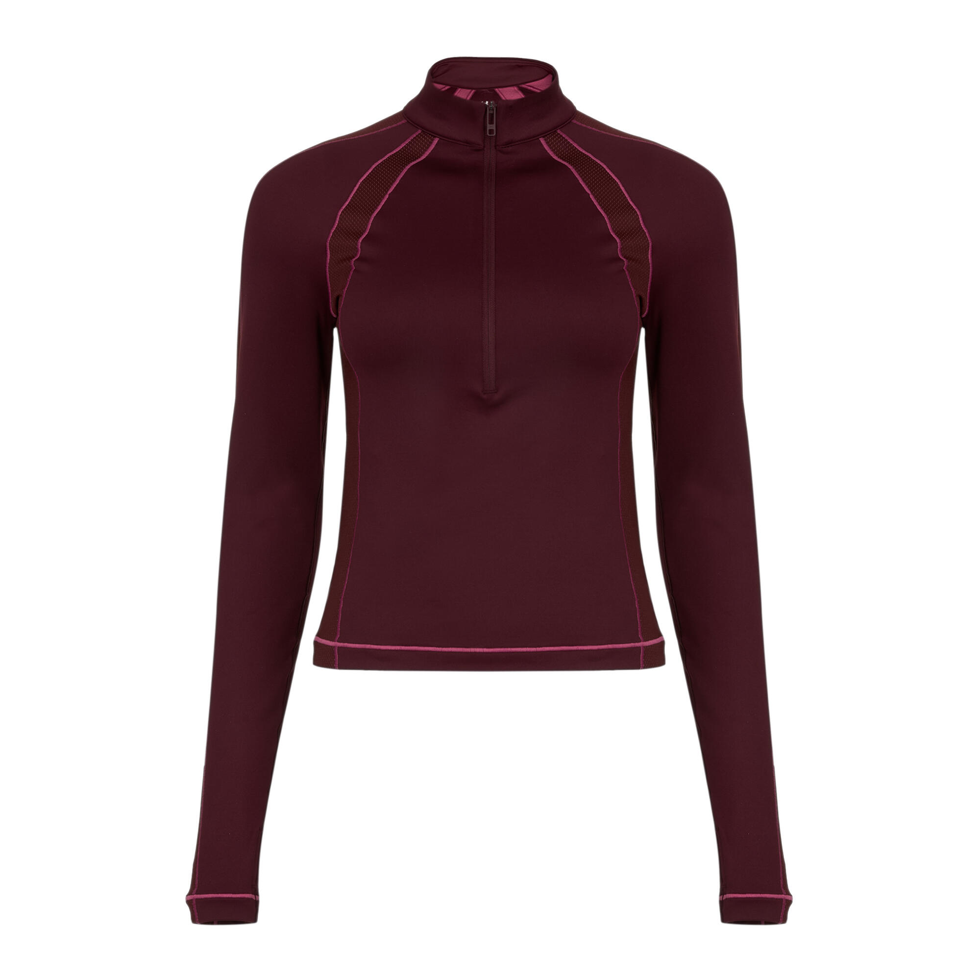 Dames T-shirt Under Armour ColdGear Textured 1/2 Zip donker 5/5
