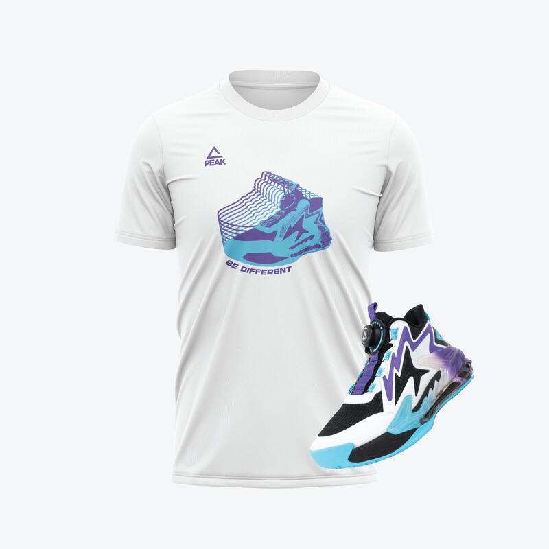Tricou bumbac Peak Flash Alb