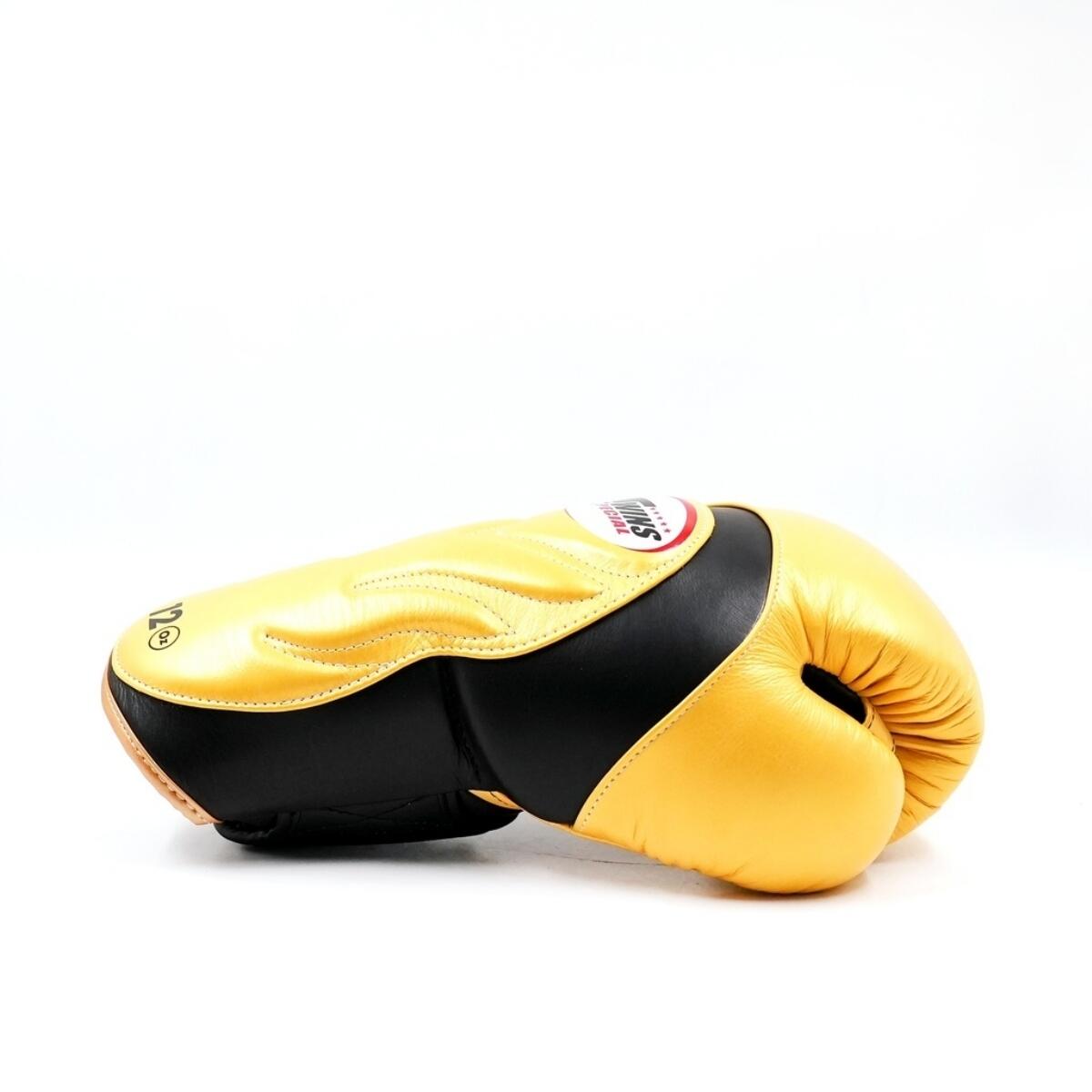 Gants de boxe Twins Deluxe BGVL6 Noir Or – 14oz 3/3