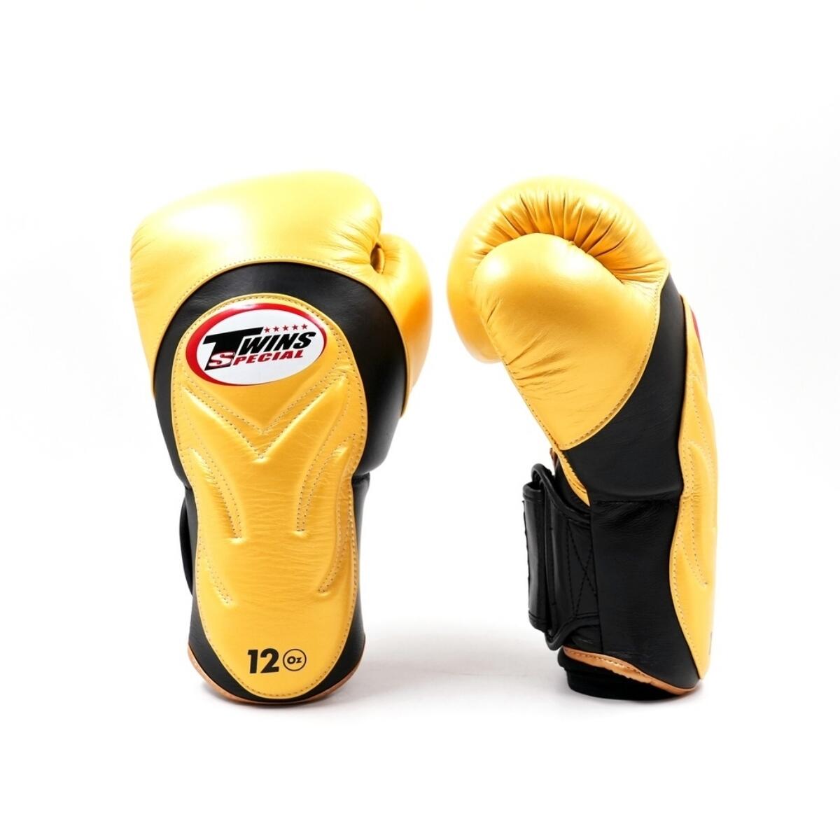 Gants de boxe Twins Deluxe BGVL6 Noir Or – 14oz 2/3