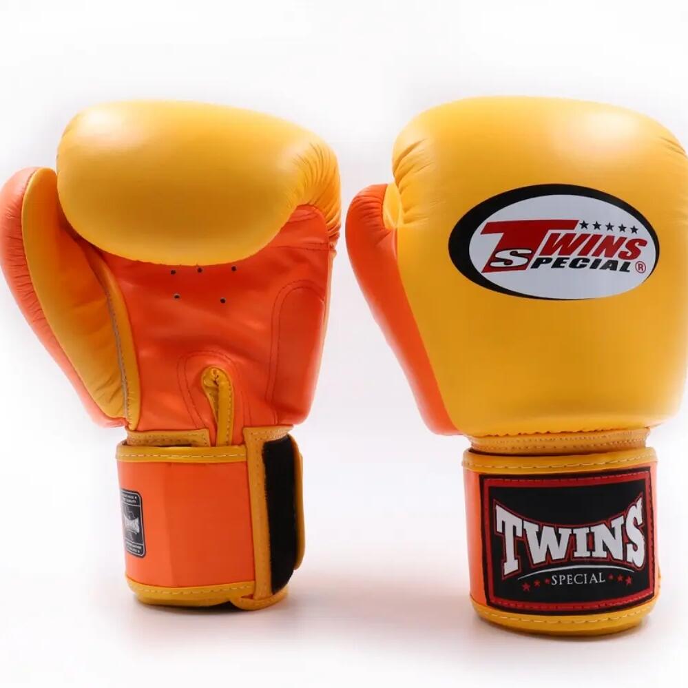 Boxing Gloves Twins BGVL3 2T Yellow Orange – 14oz