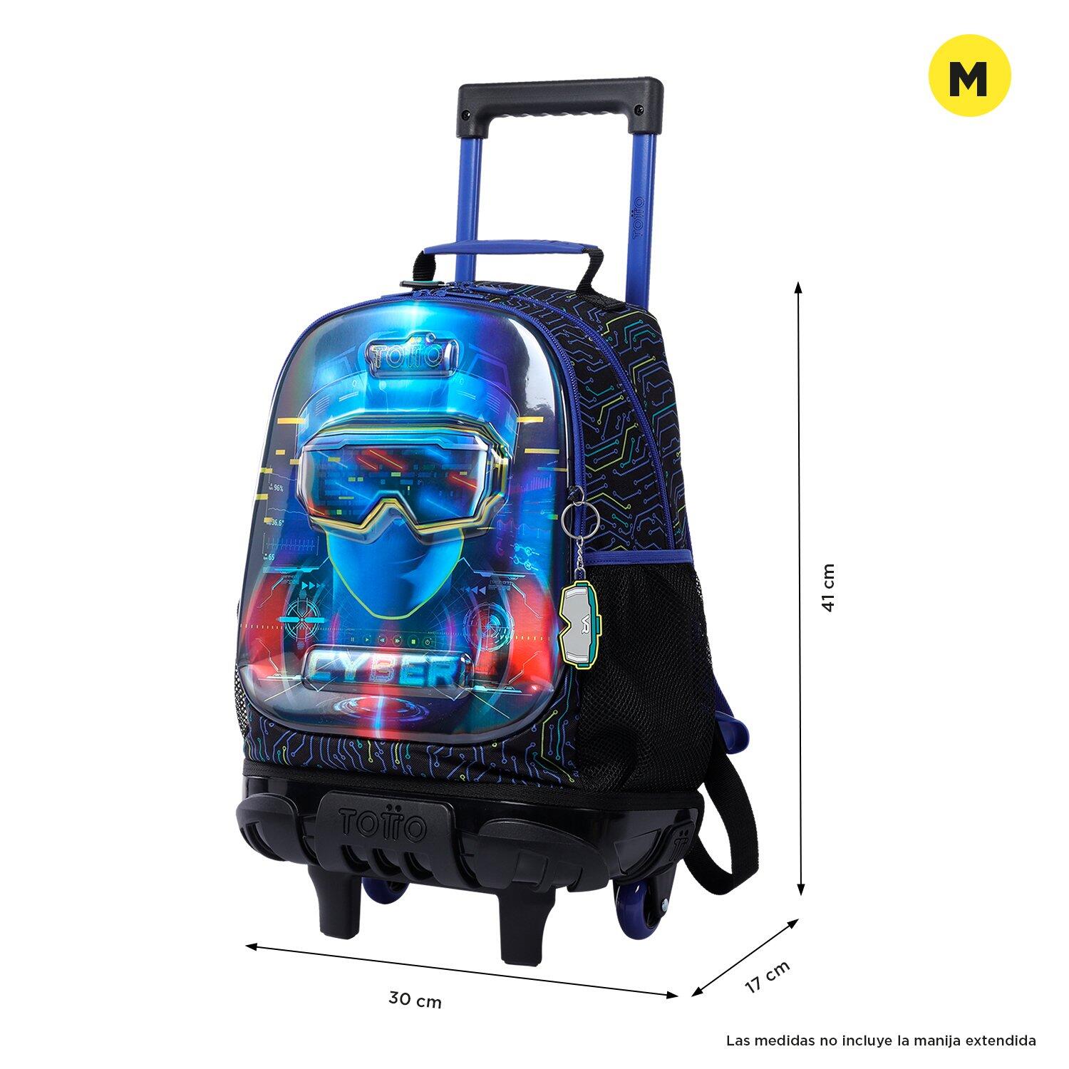 Totto Mochila infantil ruedas Mettaverse Azul Poliéster 30 x 41 x 17 cm 2/4