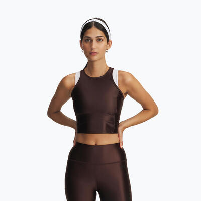 Dames trainingsshirt under armour motion shine tank kona brown/black