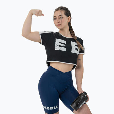 Dames trainingsshirt nebbia game on zwart