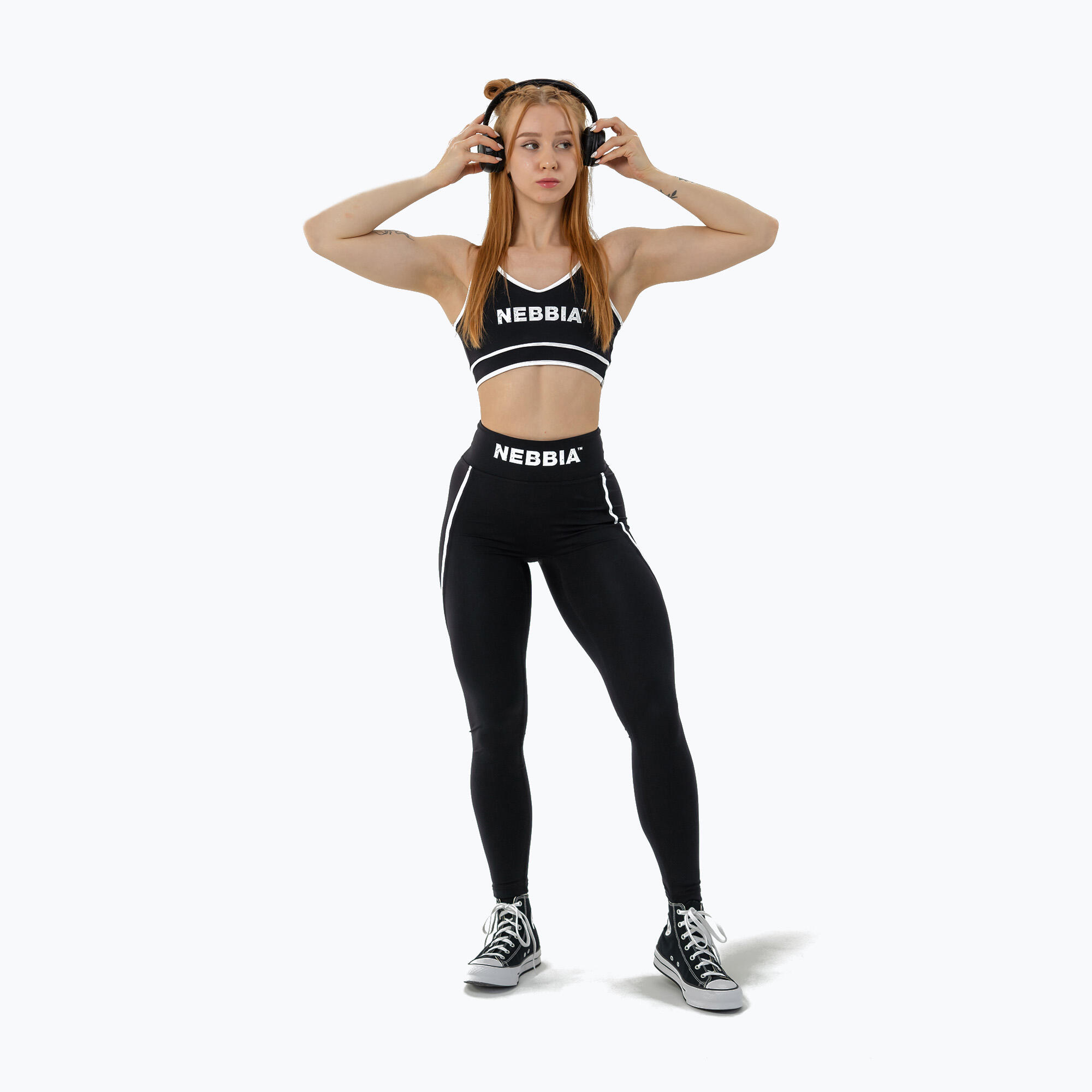 Brassière de sport femme NEBBIA Support My Rules noire 2/5