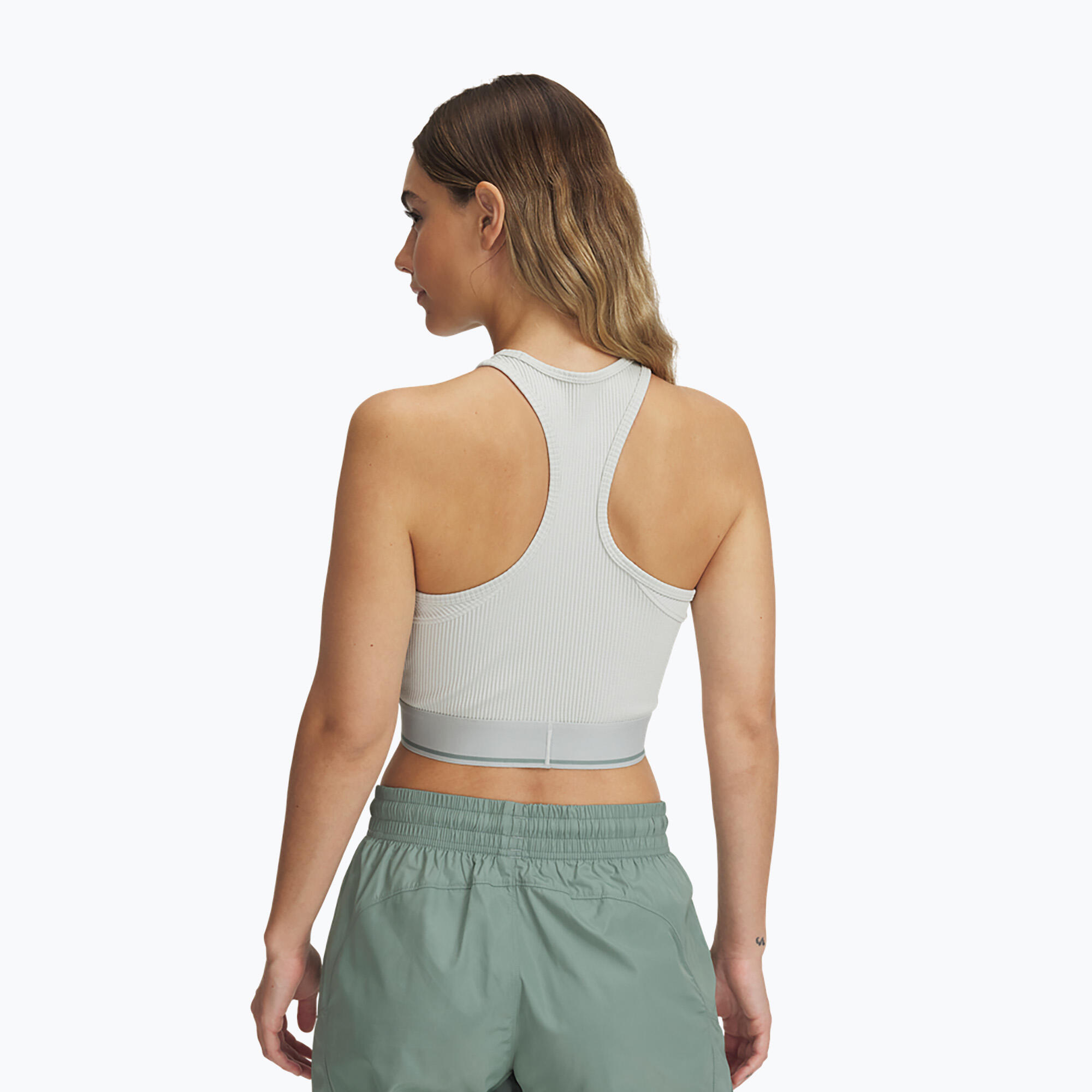 Dames trainings top Under Armour Meridian Rib Branded Tank hydro 2/3