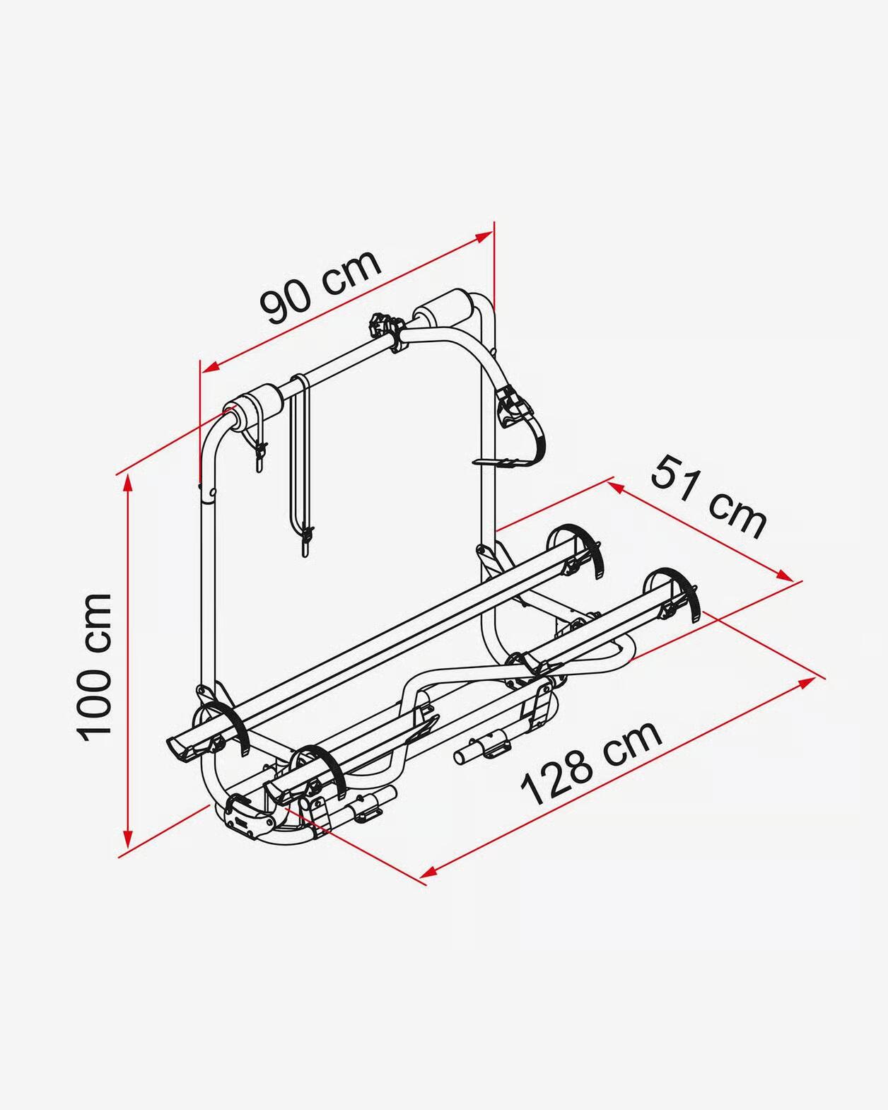Portabicicletas Fiamma Carry-Bike Caravan XL A Pro 300 para 2 bicicletas. 2/2