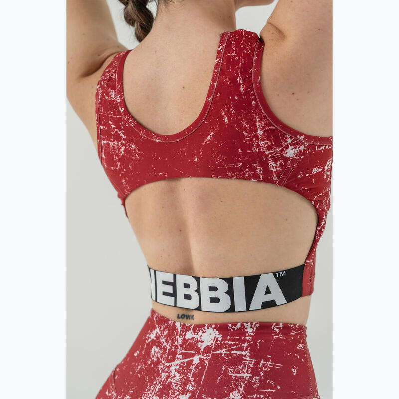 Top de antrenament pentru femei NEBBIA Rough Girl Crop roșu