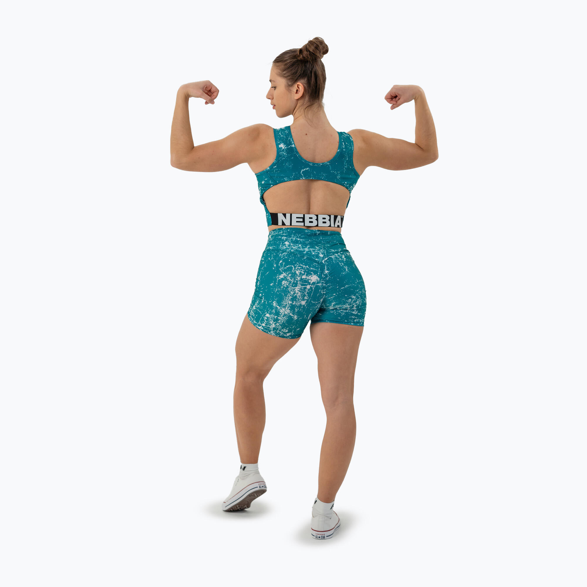 Top deportivo femenino NEBBIARough Girl Crop verde 3/7