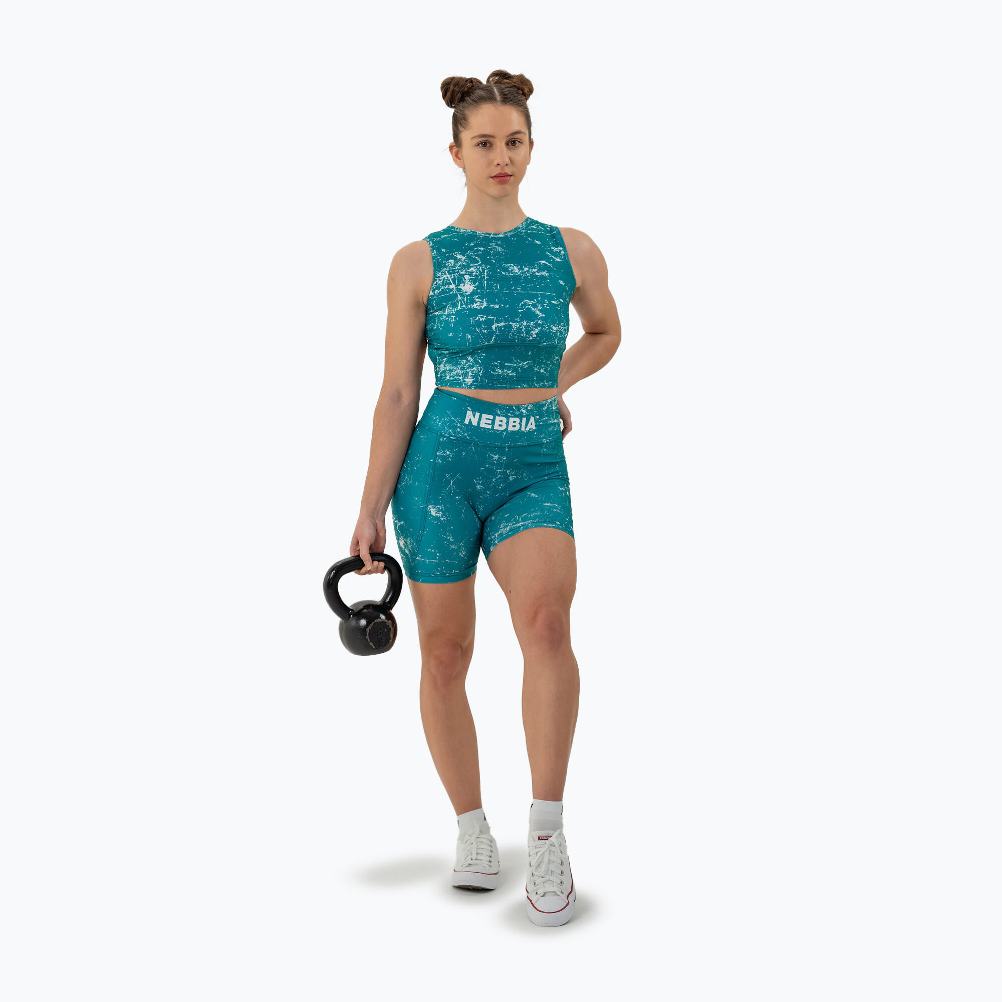 Top treningowy damski NEBBIARough Girl Crop green