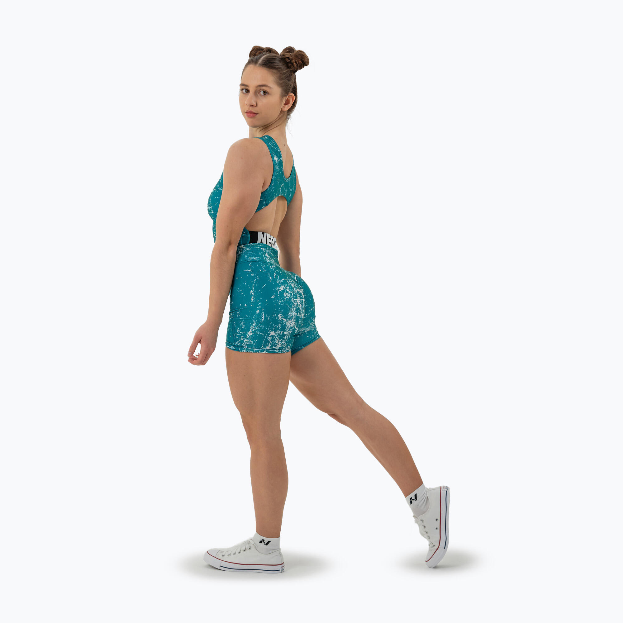 Top deportivo femenino NEBBIARough Girl Crop verde 4/7