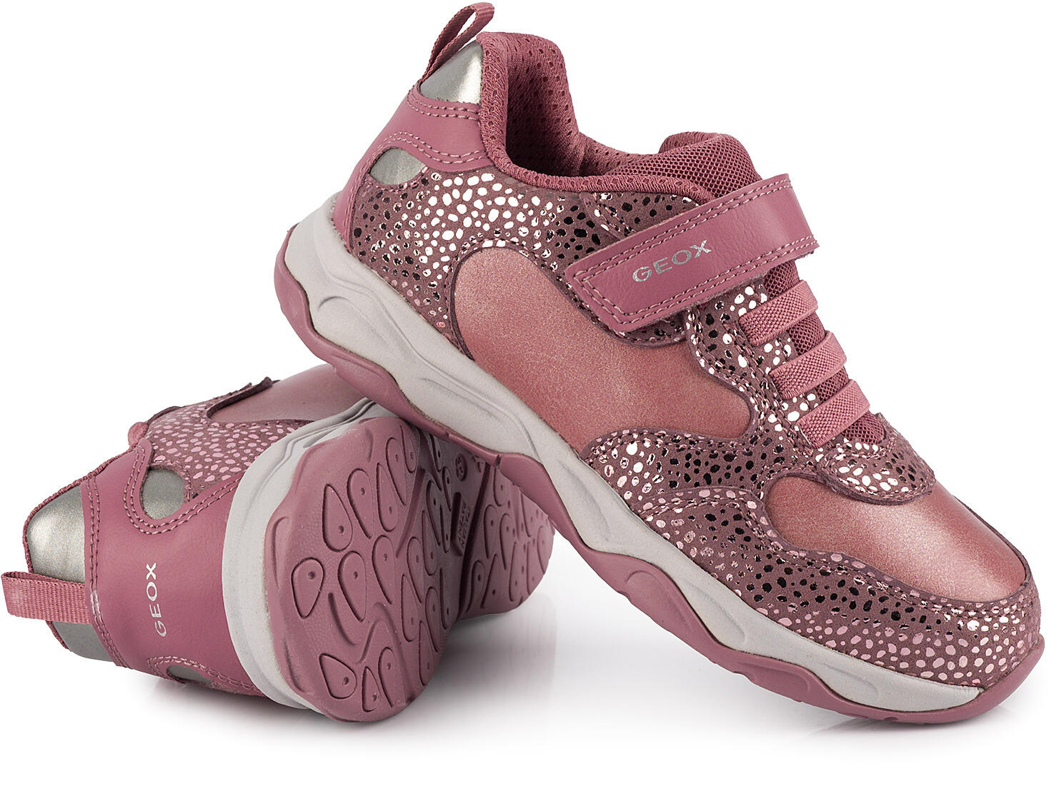 Buty dziecięce sportowe sneakersy dla dziewczynki na rzep respira GEOX CALCO 5/7