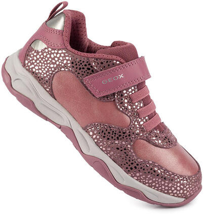 Buty dziecięce sportowe sneakersy dla dziewczynki na rzep respira GEOX CALCO