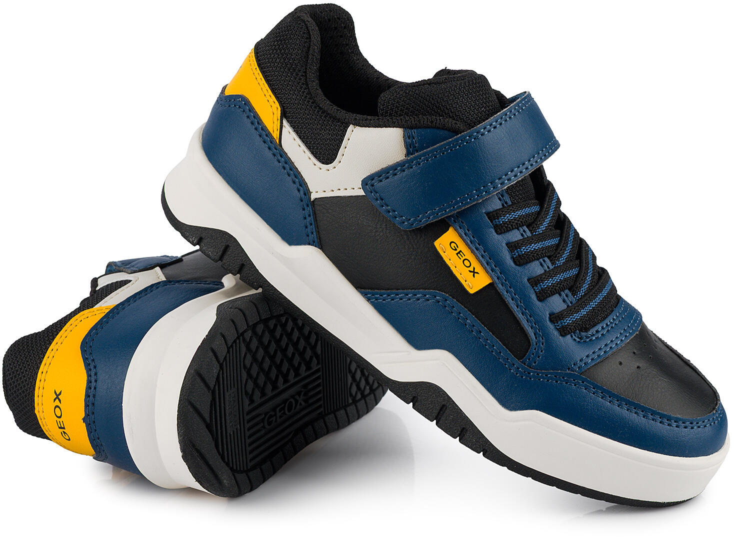 Buty dziecięce sportowe sneakersy dla chłopca ekoskóra na rzep respira GEOX PERT 5/7