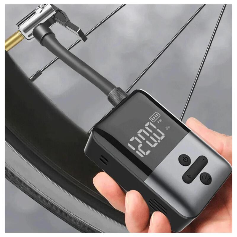 mini pompa electrica bicicleta 150 PSI USB-C display