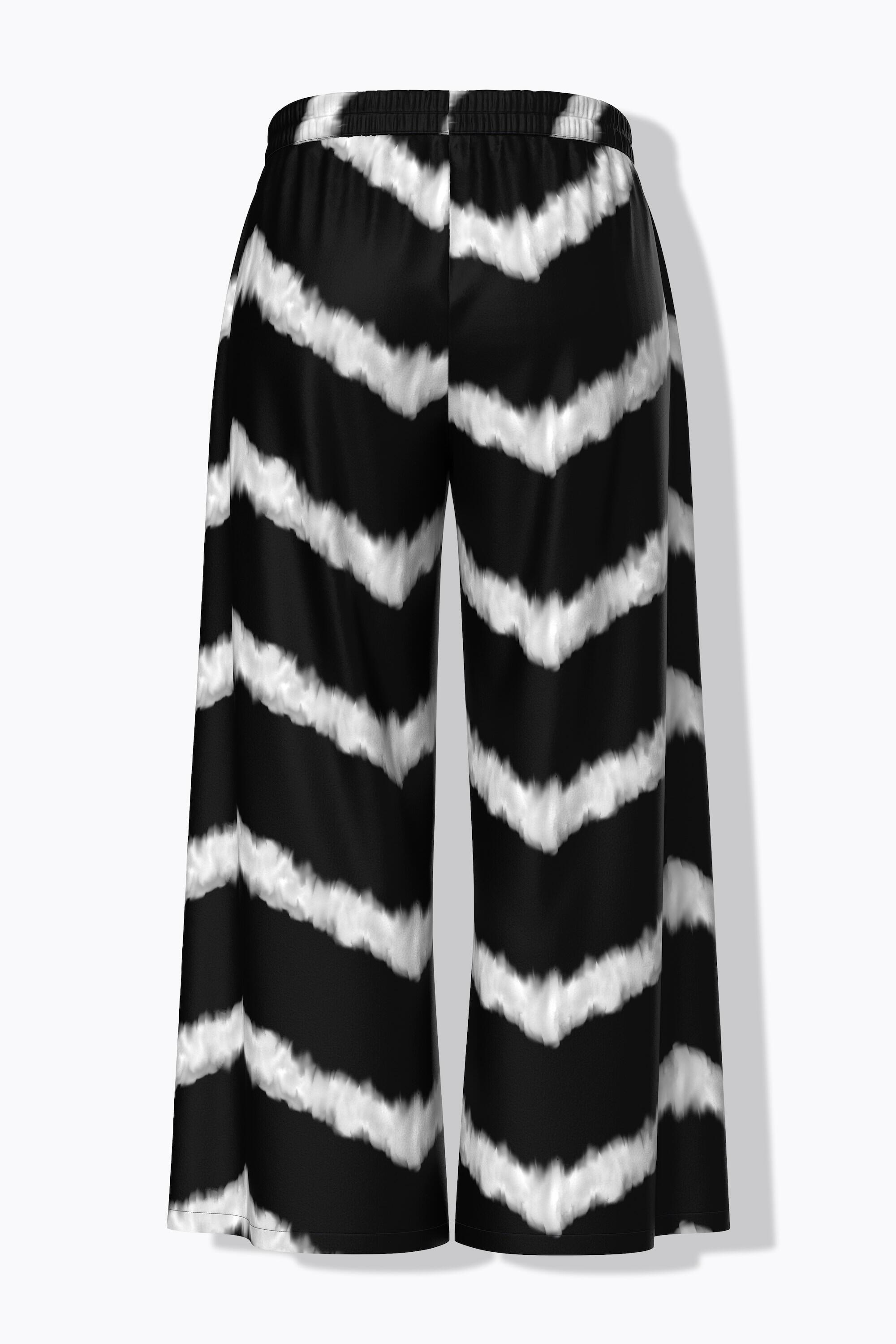 Femme Pantalon Palazzo motif à chevrons jambe large et taille élastique 6/7