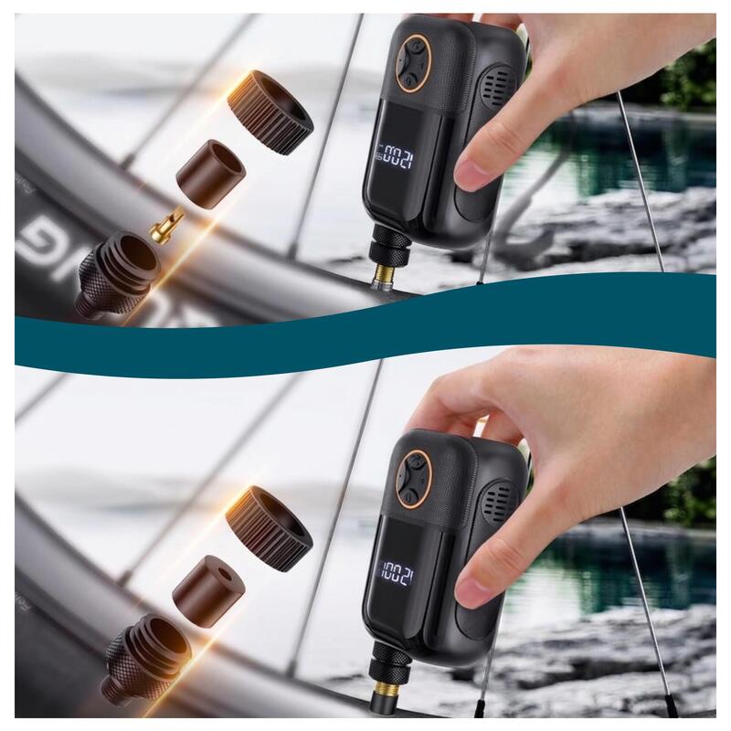Elektromos kerékpár pumpa 150 PSI USB-C kijelző 165g