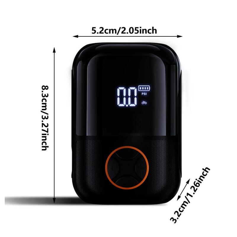 Elektromos kerékpár pumpa 150 PSI USB-C kijelző 165g