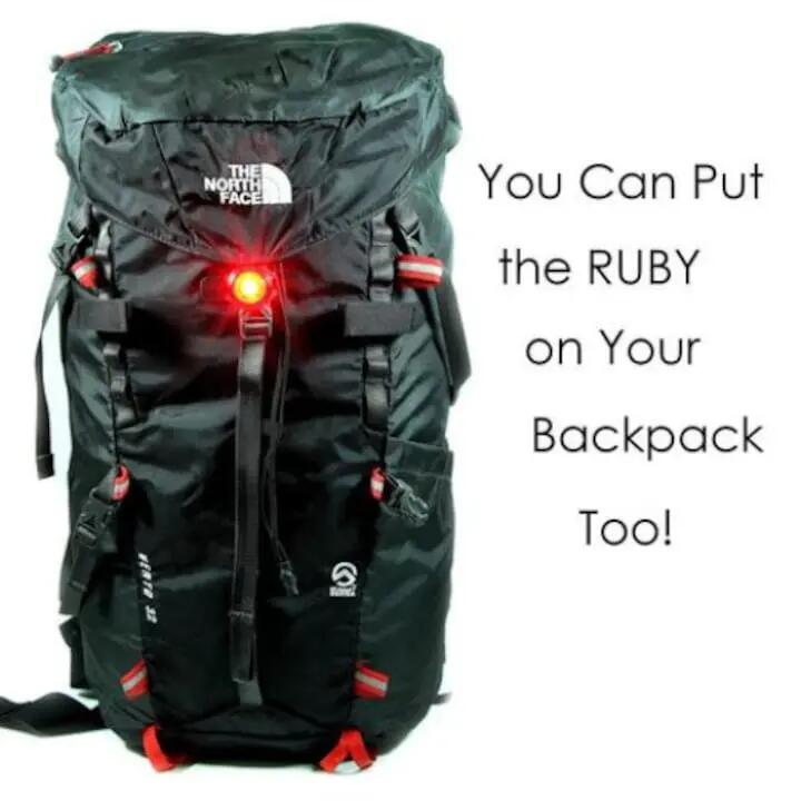 Stop Carsons ruby, reincarcabil USB, 3 moduri luminare, aluminiu 3/7