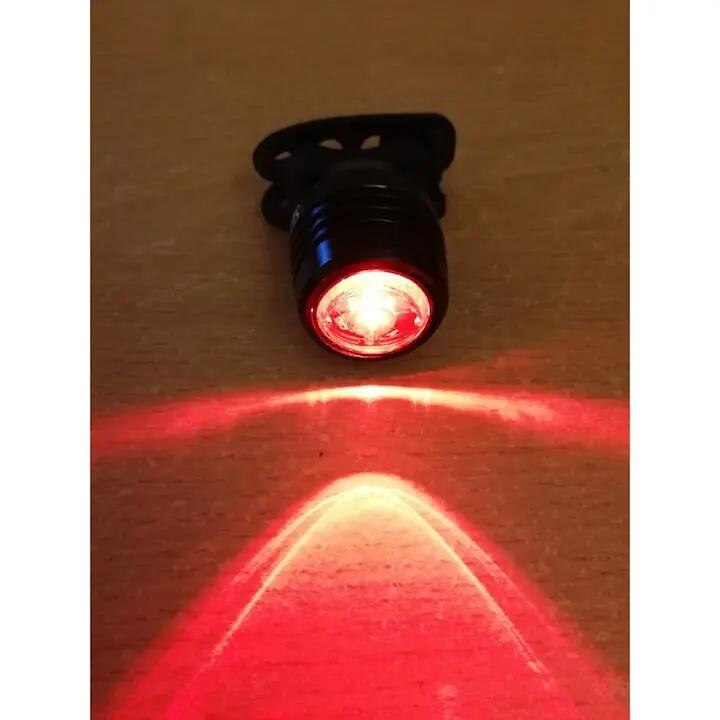 Stop Carsons ruby, reincarcabil USB, 3 moduri luminare, aluminiu 5/7
