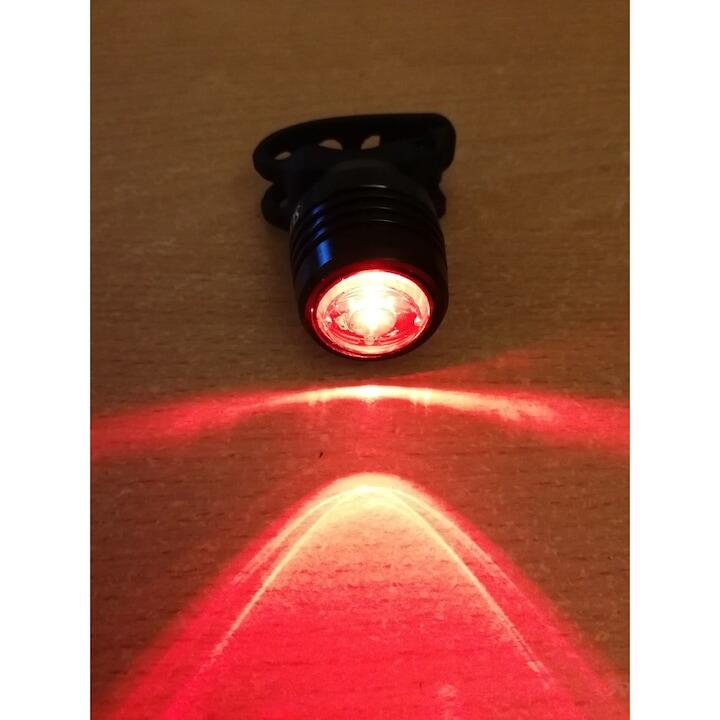 Stop Carsons ruby, reincarcabil USB, 3 moduri luminare, aluminiu