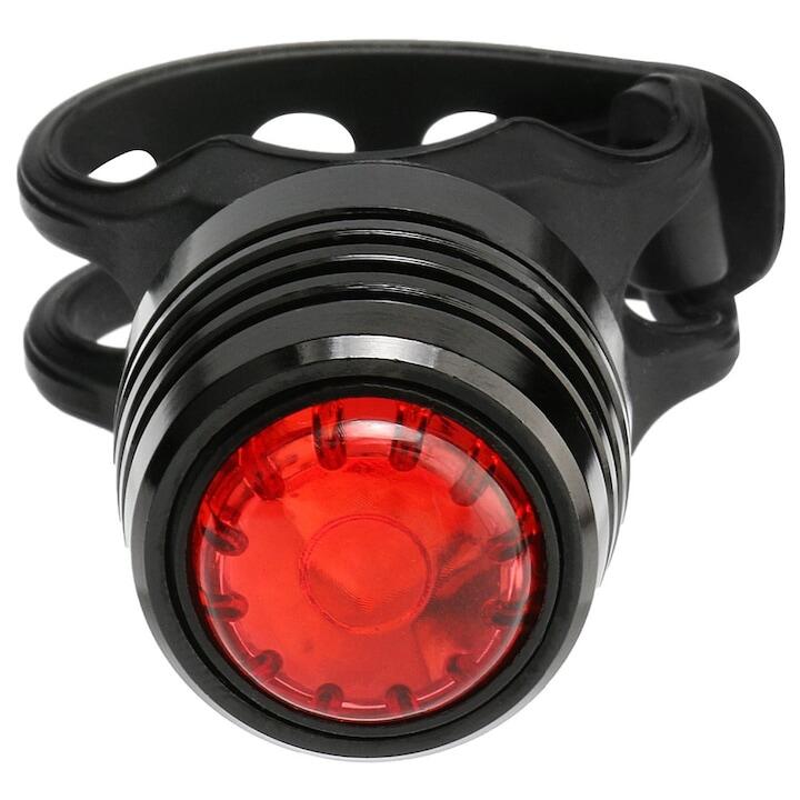 Stop Carsons ruby, reincarcabil USB, 3 moduri luminare, aluminiu