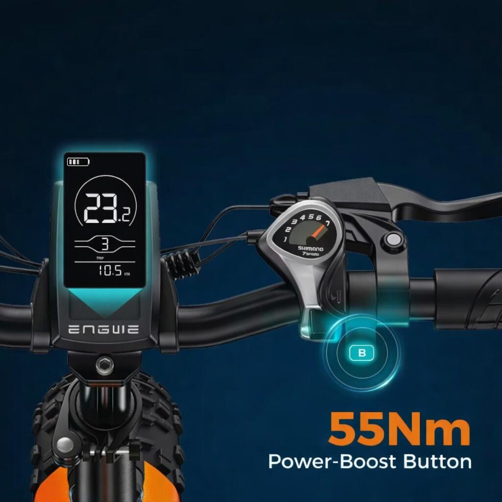 bicicleta eléctrica plegable EP2 BOOST 624Wh - Torque Sensor - 20"x4" Fatbike 5/7