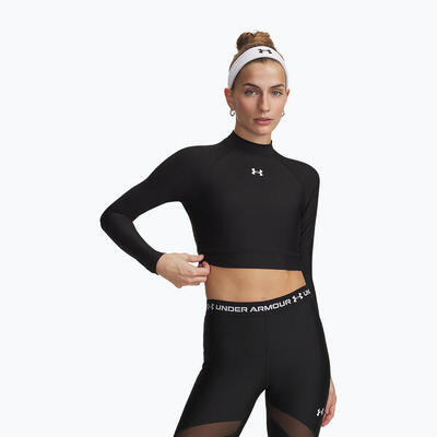 Dames trainingslongsleeve under armour heatgear crop mock