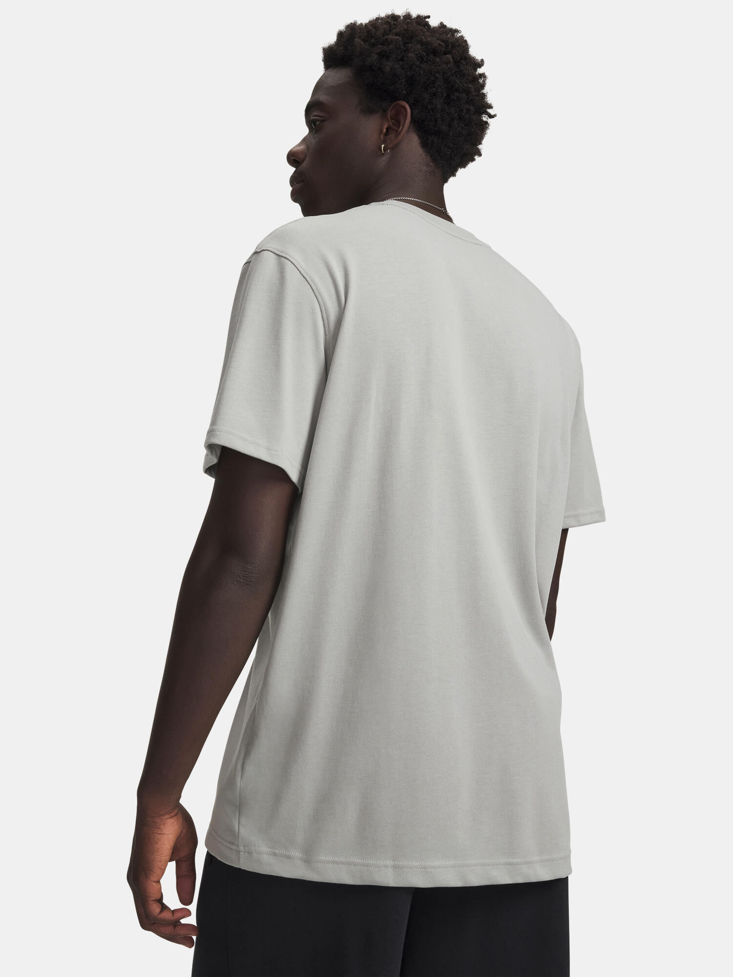 T-shirt homme Under Armour Logo Emb Heavyweight titane/noir 2/4