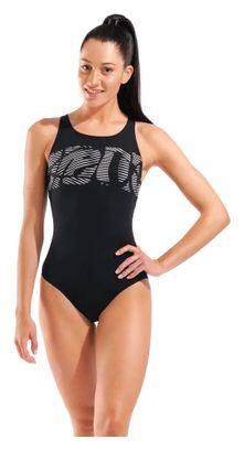 Costume da bagno Arena Graphic V Back Nero/Bianco Donna