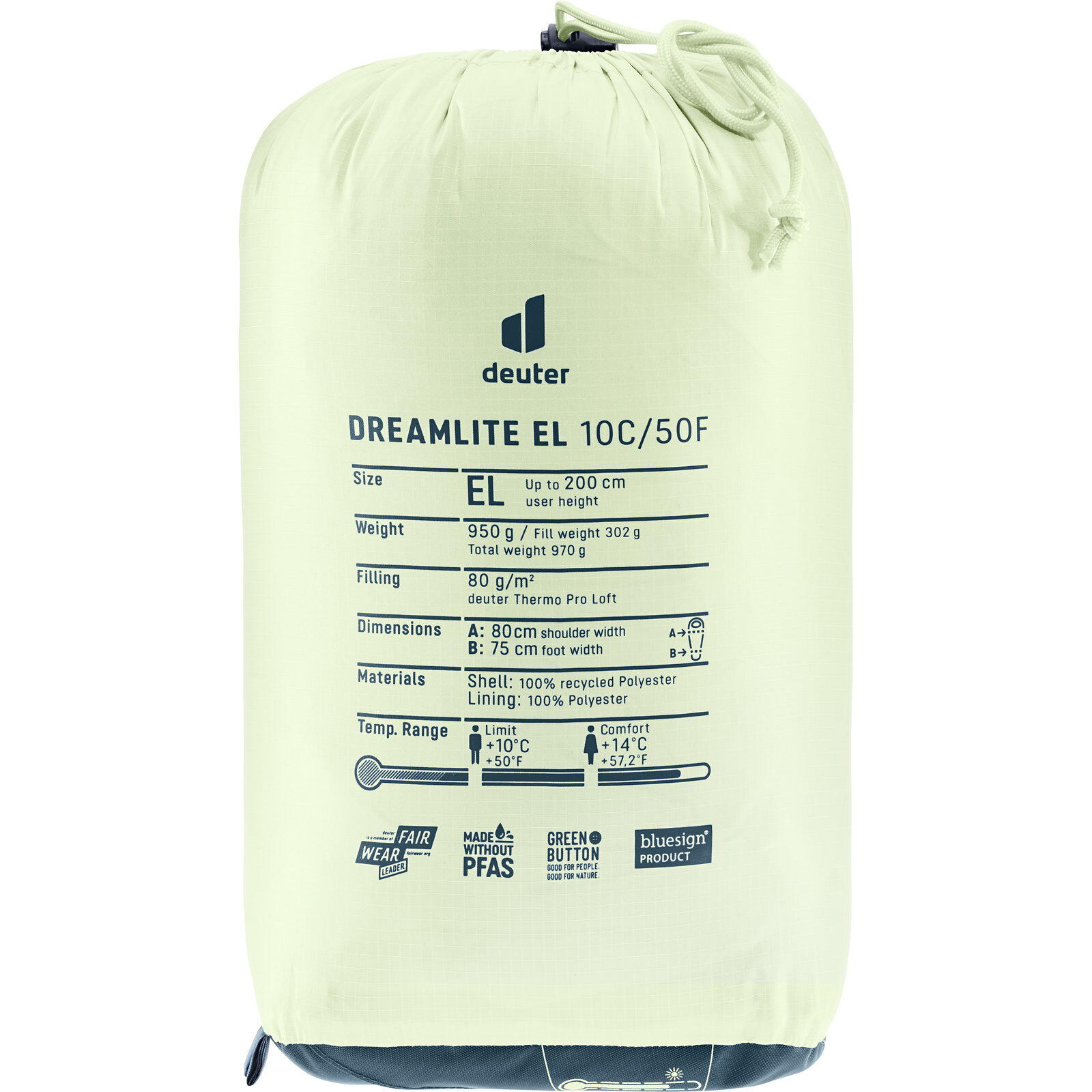 Kunstfaserschlafsack Dreamlite EL 10C/50F terra-canyon 4/5