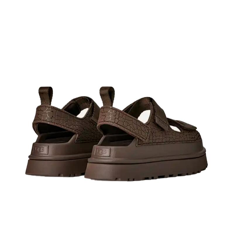 Sandalias Planas Mujer Ugg W Goldenglow Embossed Marrón 3/5