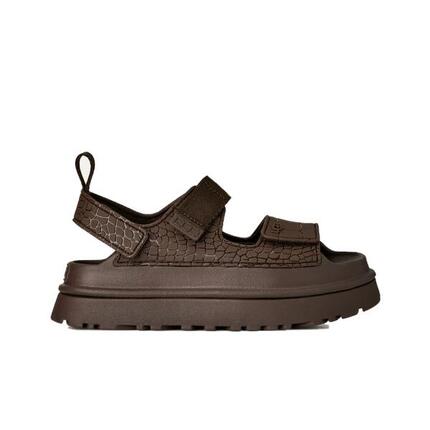 Sandales Plates Femme Ugg W Goldenglow Embossed Marron