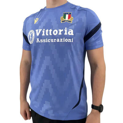 Italië rugby staff training t-shirt lichtblauw