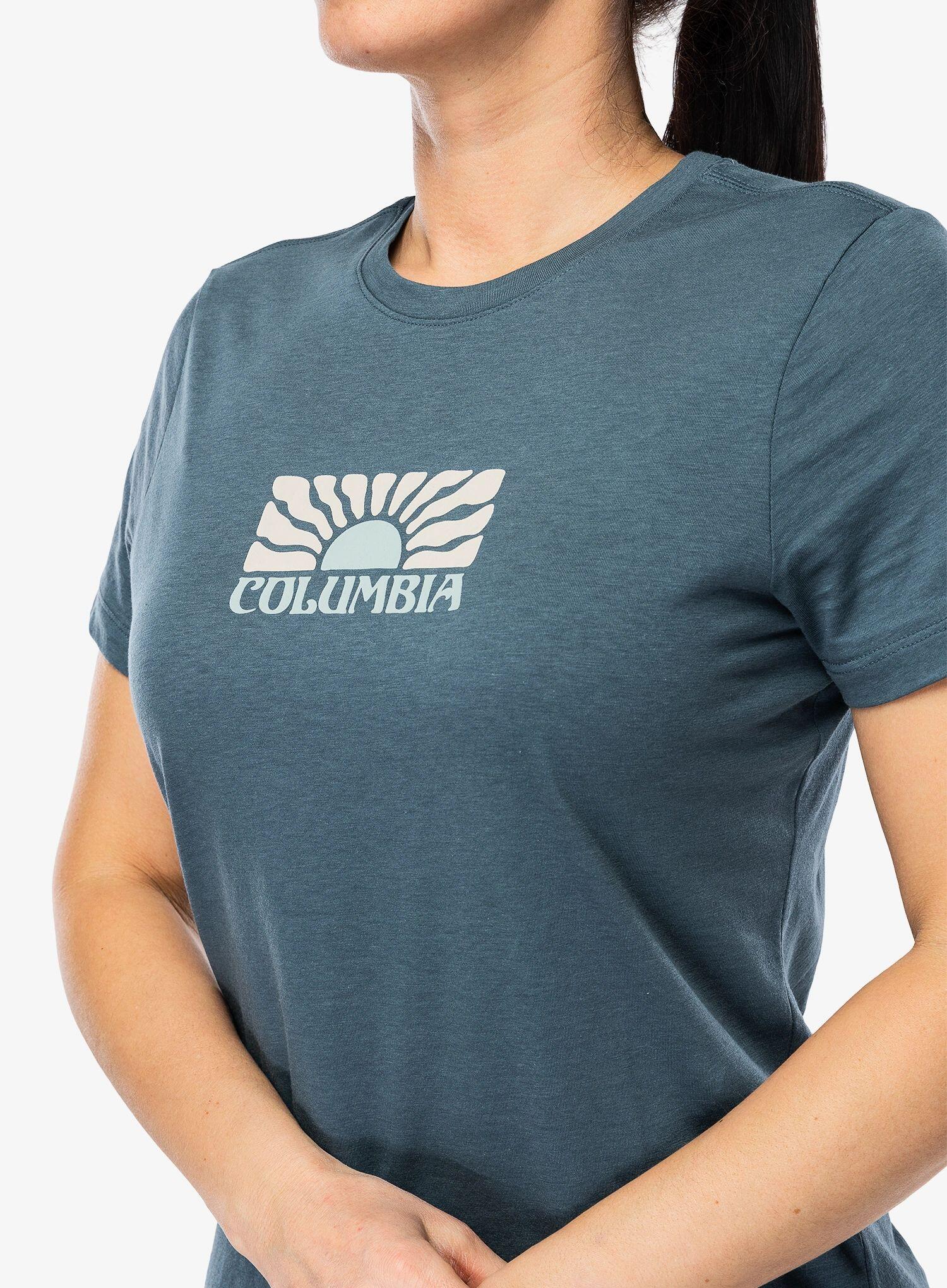 Koszulka z nadrukiem damska Columbia Ruby Springs Graphic Fitted S/S 5/6