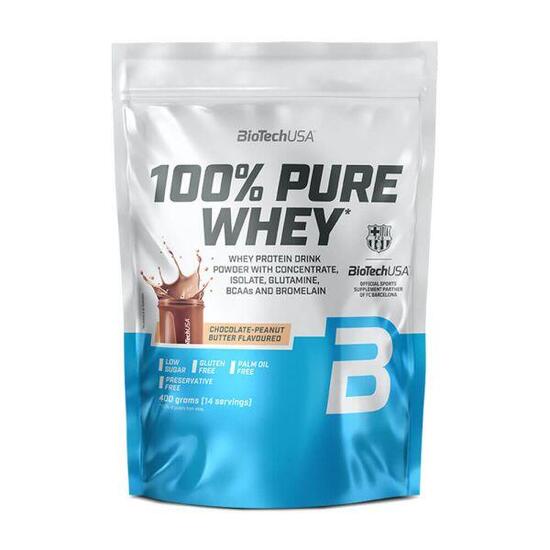 100% Pure Whey - 400g - Sabor Caramelo Capuchino Biotech USA