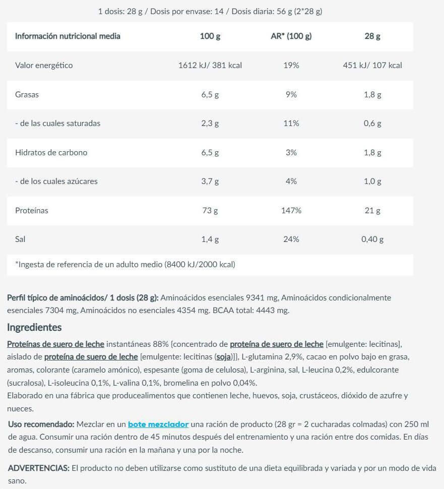 100% czystej serwatki - 400 g czekolady z masłem orzechowym Biotech USA