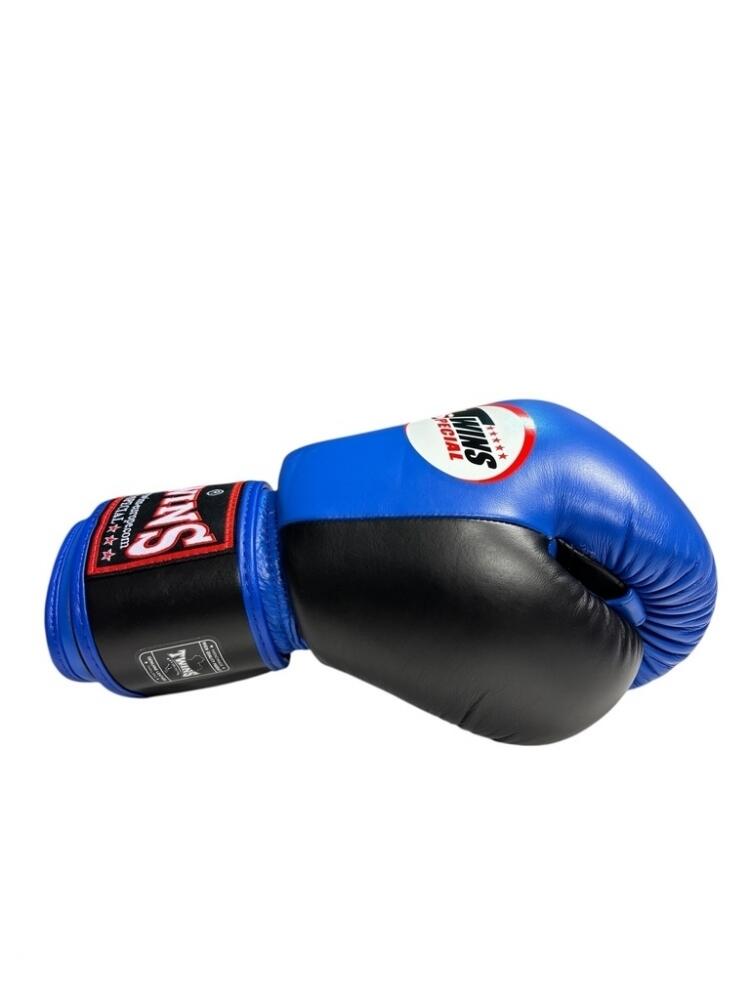 Gants de boxe Twins BGVL3 2T Noir Bleu – 14oz 3/3