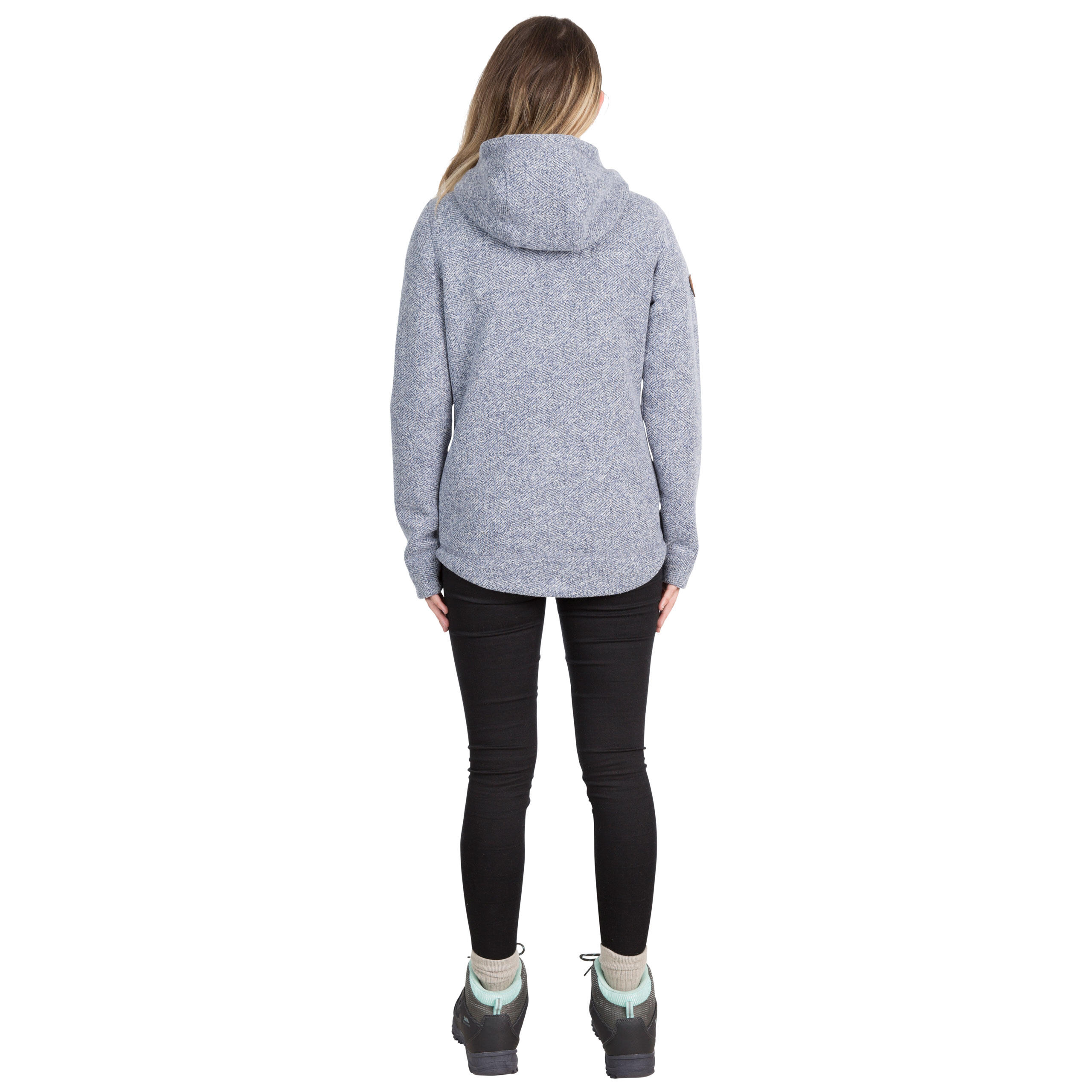 Womens Textured Fleece With Full Front Zip Hoddie - Reserve C 4/5